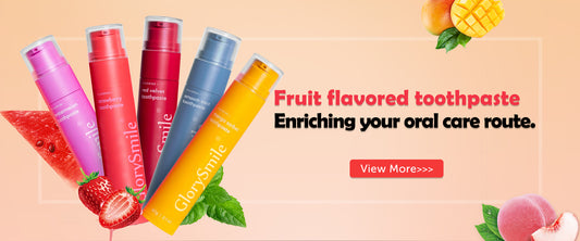 Rich fruit flavored toothpaste, enriching your oral care route.